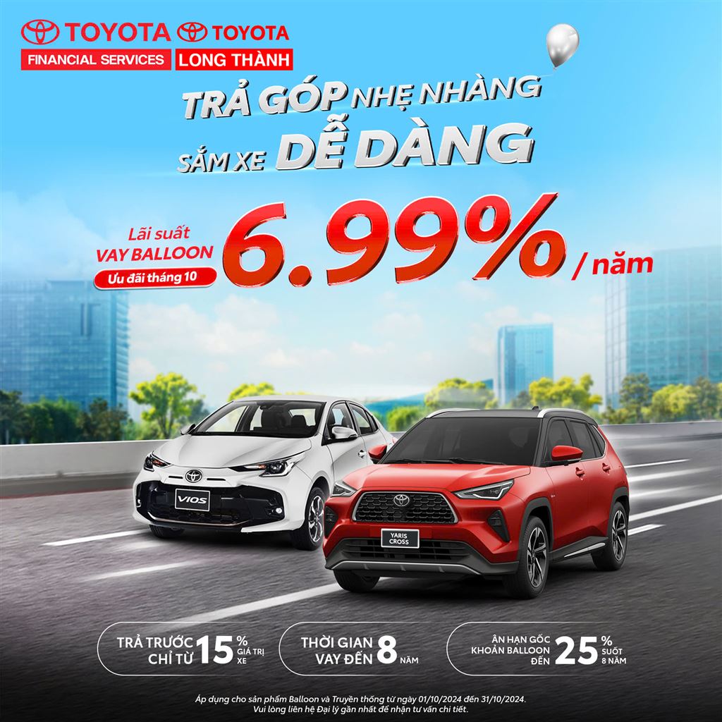 SỞ HỮU XE TOYOTA NGAY TRONG THÁNG 10 NÀY VỚI ƯU ĐÃI LÃI SUẤT HẤP DẪN