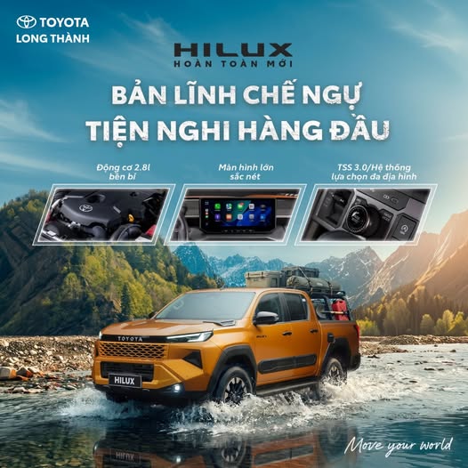 TOYOTA HILUX - MẠNH MẼ NGOÀI ĐỊA HÌNH, ĐẲNG CẤP TRONG KHOANG LÁI