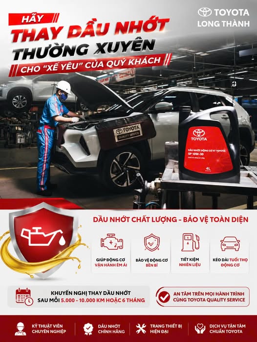 🚗💨 ĐỪNG QUÊN THAY DẦU NHỚT ĐỊNH KỲ CHO “XẾ YÊU” CỦA QUÝ KHÁCH!