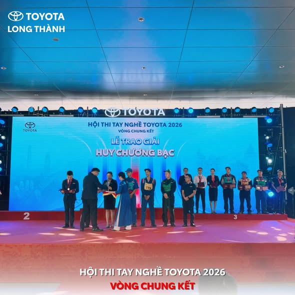 🏆 TỰ HÀO TOYOTA LONG THÀNH – VINH DANH THÀNH TÍCH GIẢI NHÌ HỘI THI TAY NGHỀ TOYOTA TOÀN QUỐC 2026 🏆